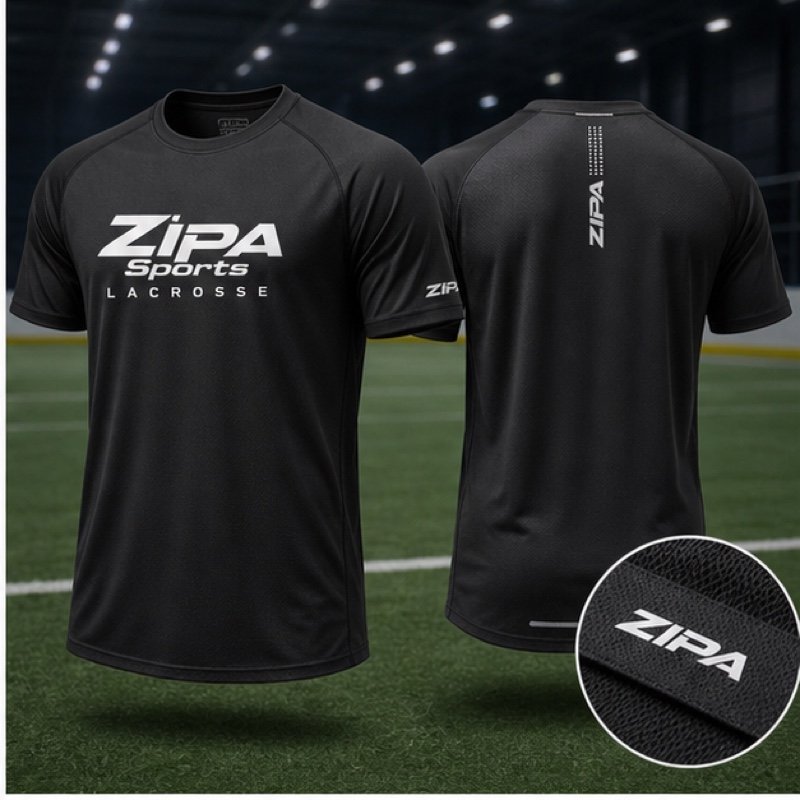 Custom lacrosse training t-shirt manufactured by ZipaSports