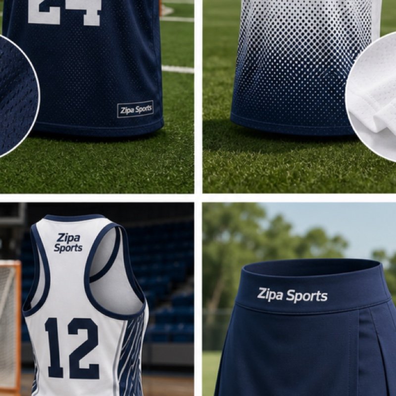 Custom reversible lacrosse practice jersey in two colourways manufactured by ZipaSports