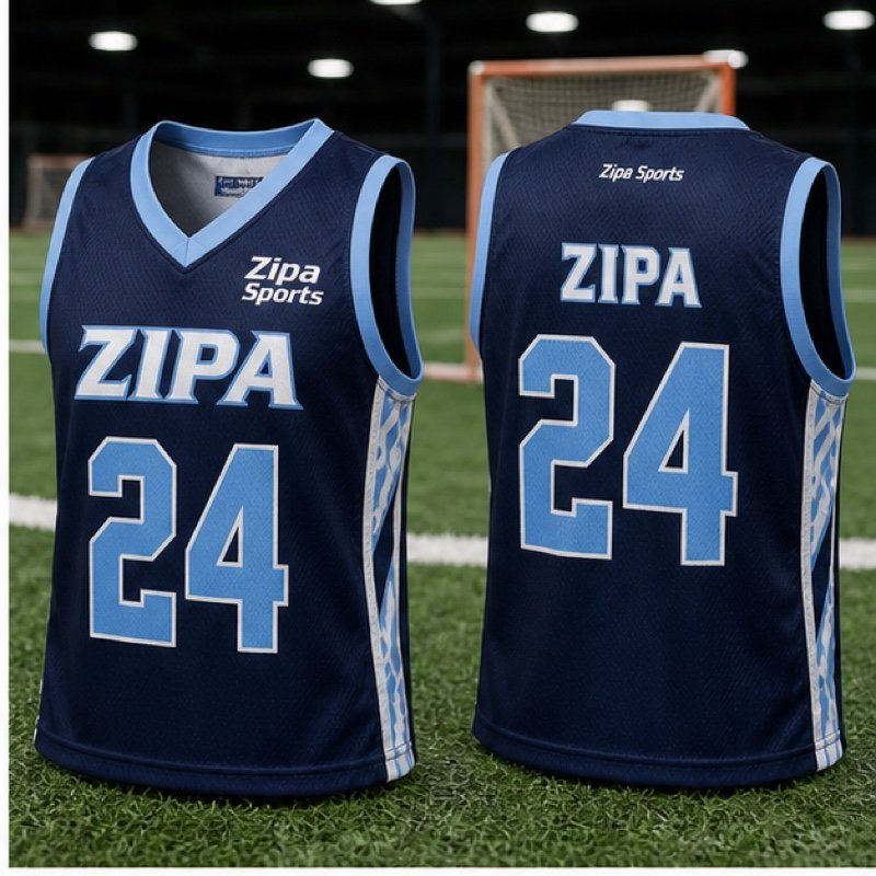 Custom youth lacrosse jersey manufactured by ZipaSports