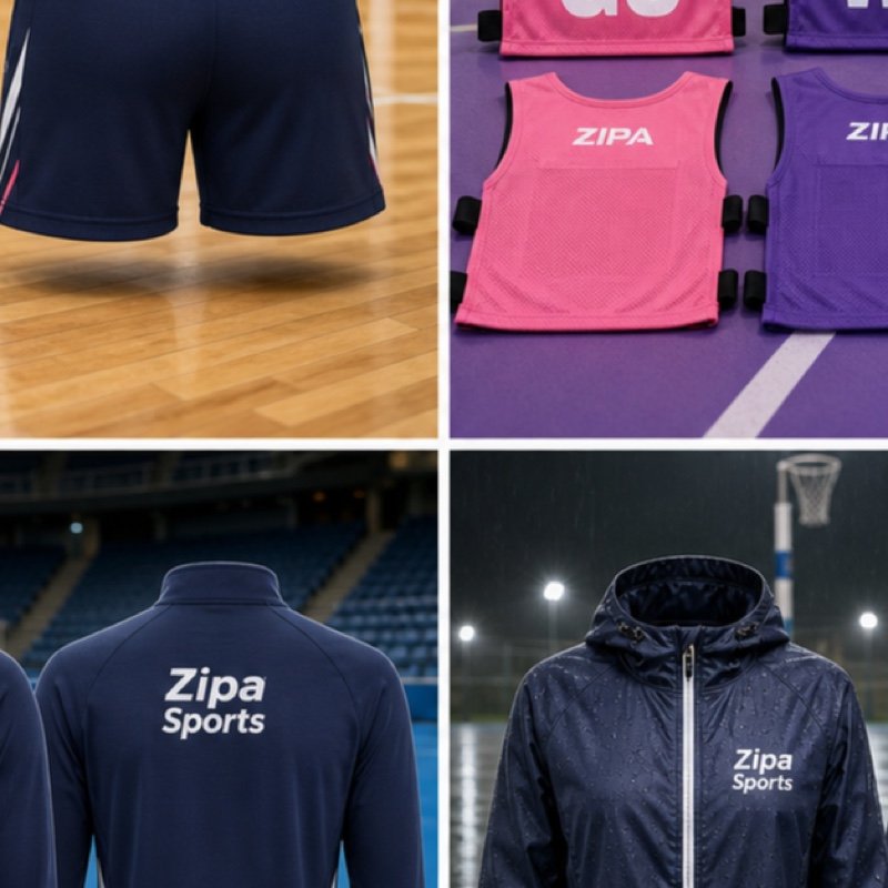Custom netball playing shorts manufactured by ZipaSports