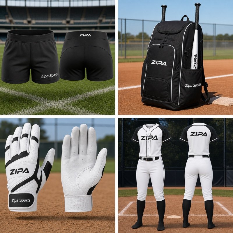 Custom fastpitch softball batting gloves with sublimated backhand manufactured by ZipaSports