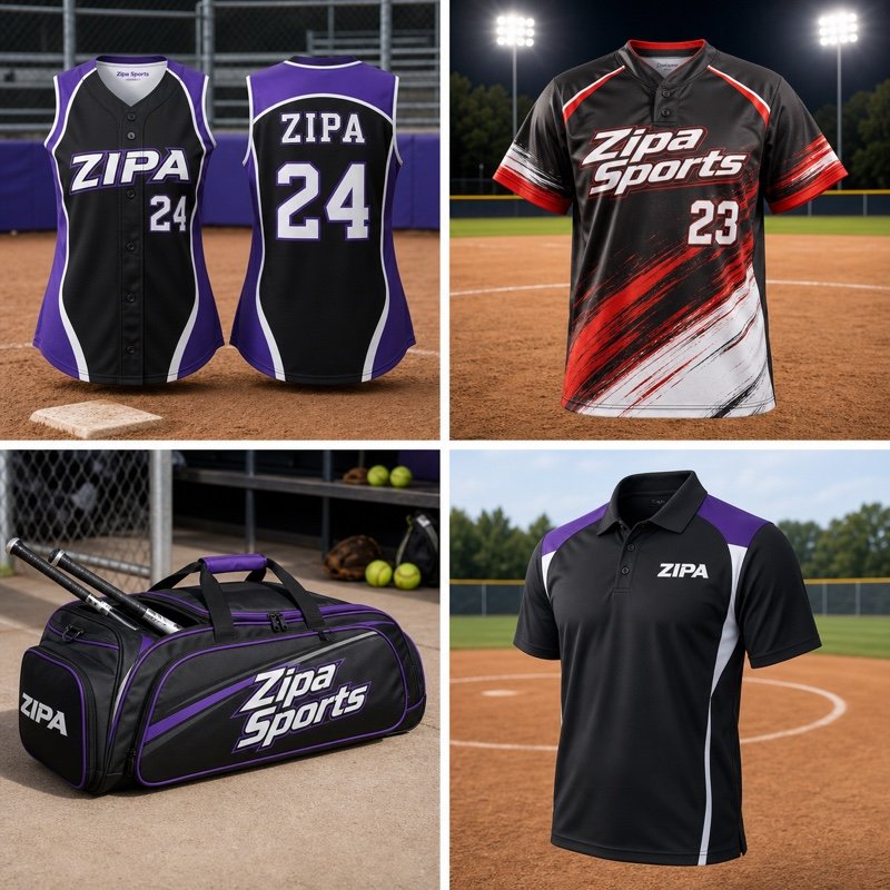 Custom 600D softball bat bag backpack with team logo manufactured by ZipaSports