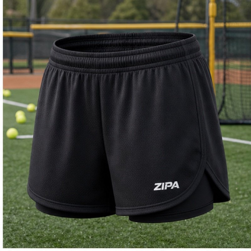 Custom softball training shorts manufactured by ZipaSports