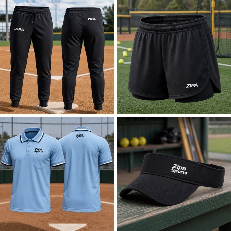 Custom softball umpire shirt manufactured by ZipaSports