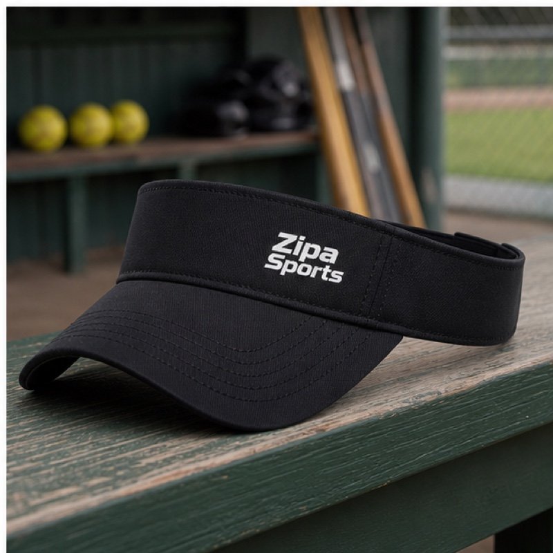 Custom softball visor with embroidered team logo manufactured by ZipaSports