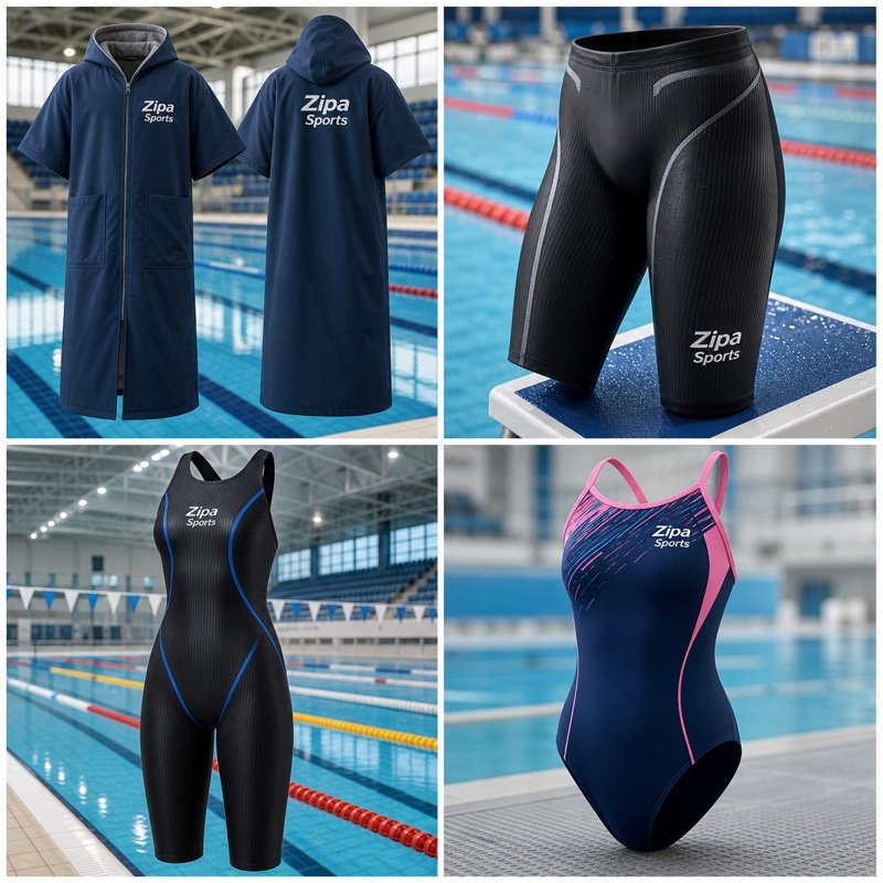 Custom swimming drag suit manufactured by ZipaSports
