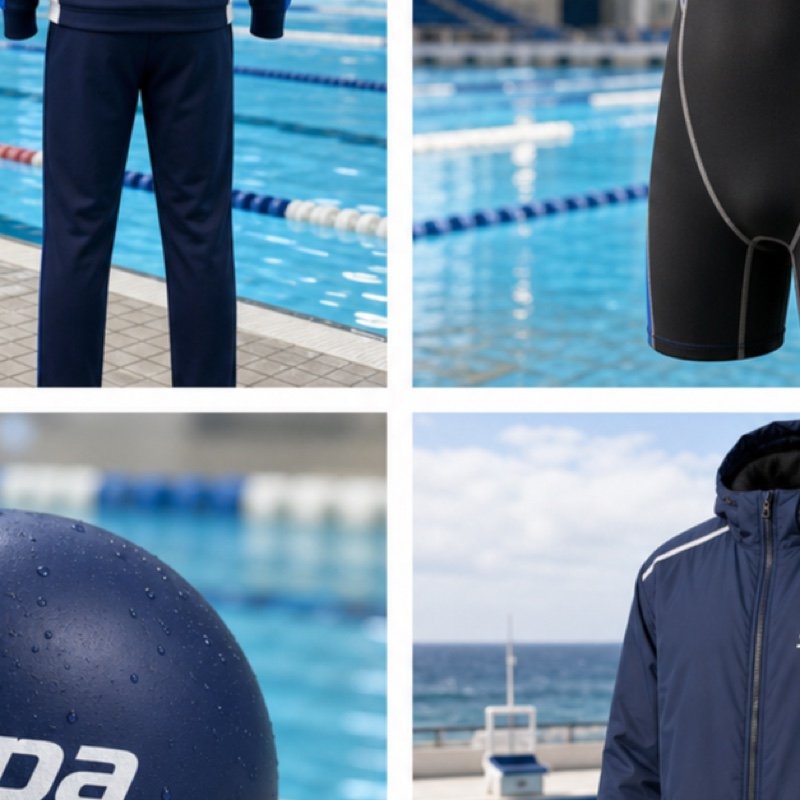 Custom poolside deck tracksuit with full leg zips manufactured by ZipaSports