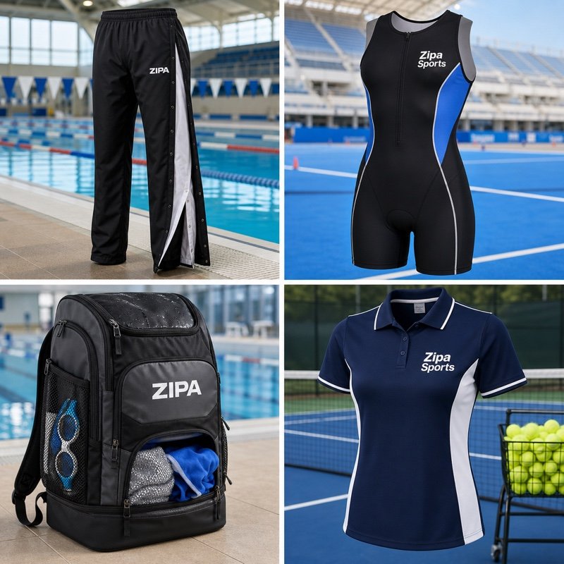 Custom wet dry swim backpack with vented base manufactured by ZipaSports