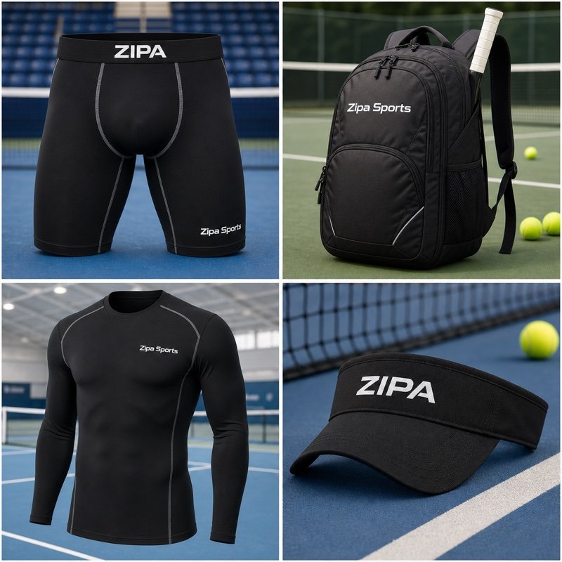 Custom tennis base-layer top manufactured by ZipaSports