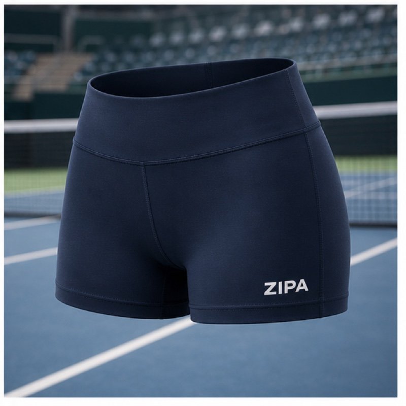 Custom women's tennis ball shorts with sublimated side panel manufactured by ZipaSports