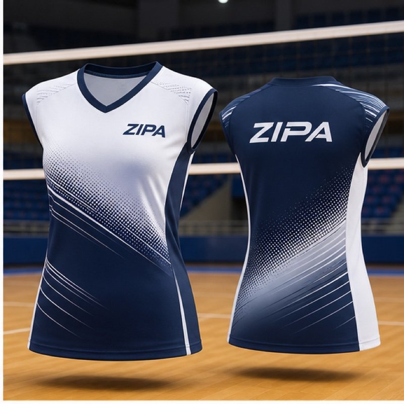 Custom cap-sleeve volleyball jersey manufactured by ZipaSports
