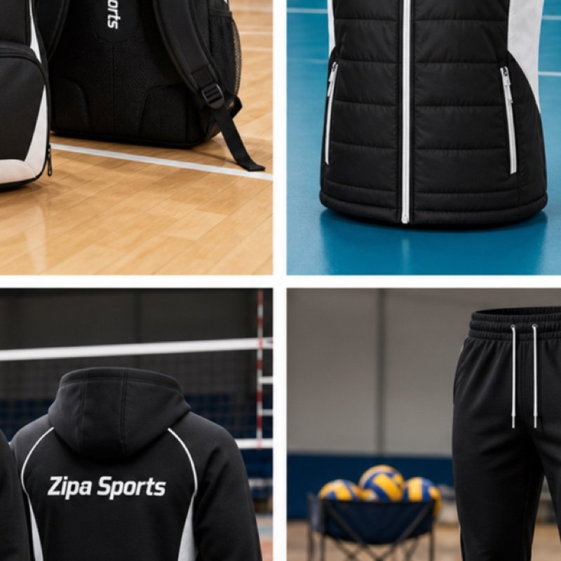 Custom volleyball team backpack with vented shoe compartment manufactured by ZipaSports