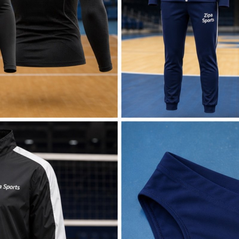 Custom volleyball thermal base layer top manufactured by ZipaSports