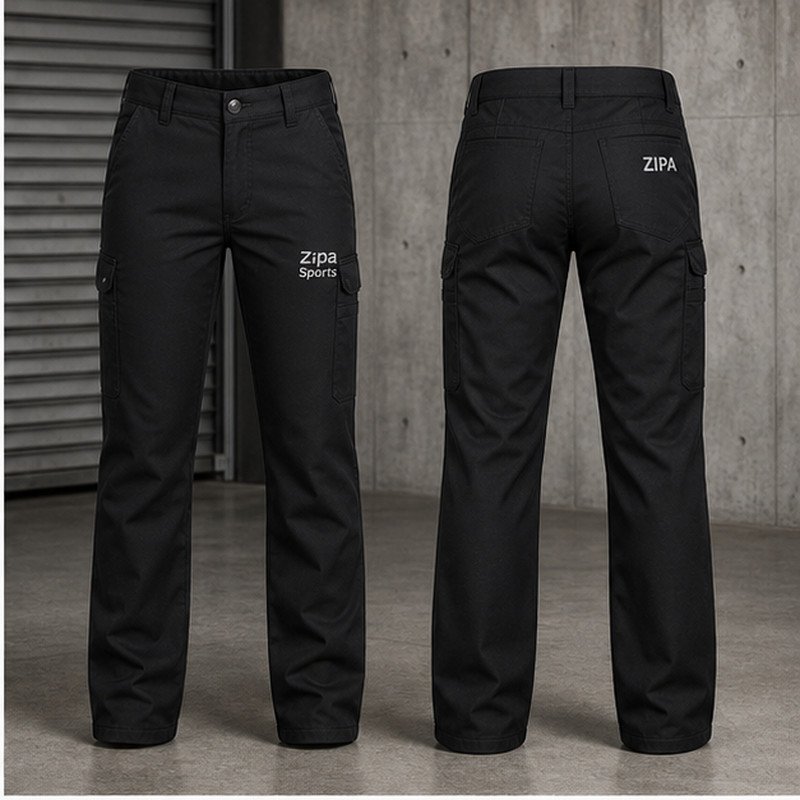 Custom women's chef trousers in 210 GSM poly-cotton manufactured by ZipaSports