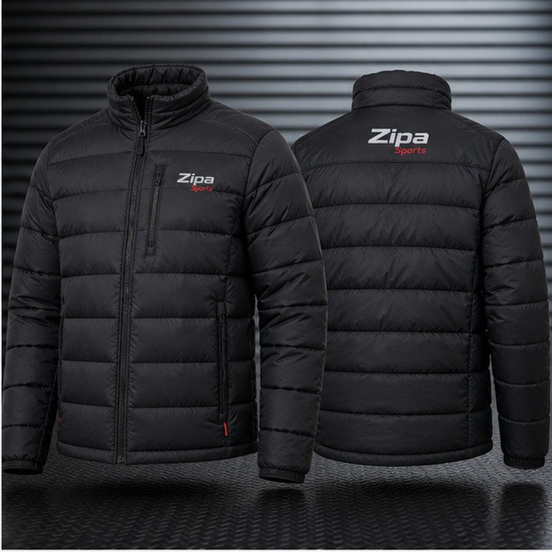Custom padded puffer work jacket manufactured by ZipaSports