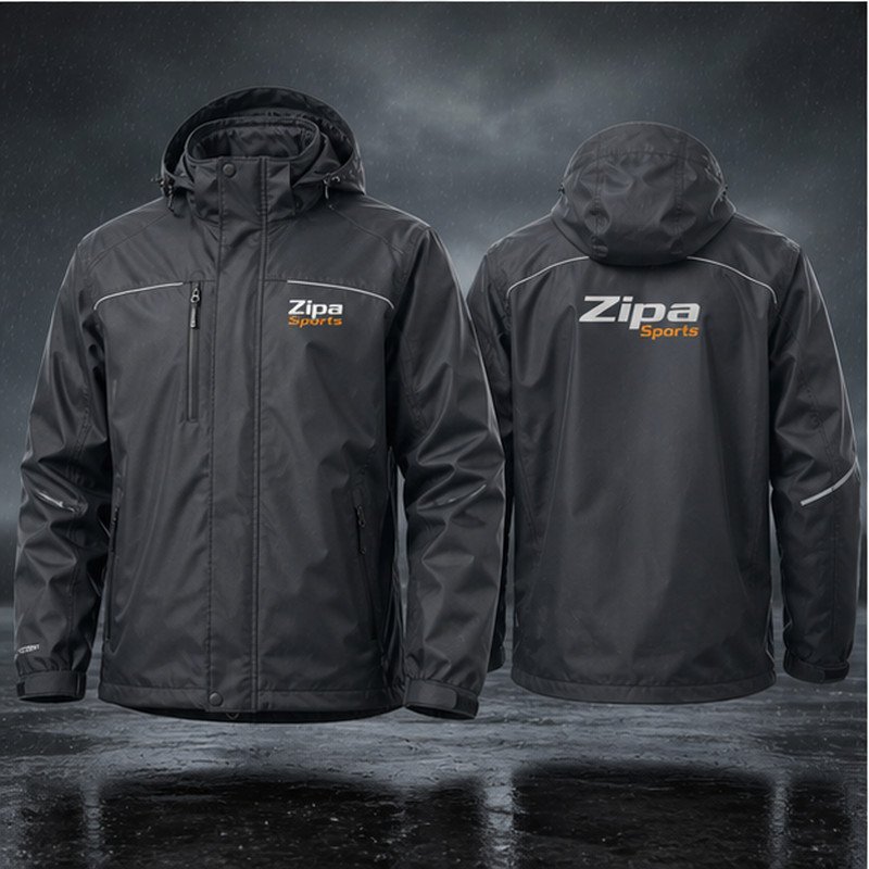 Custom waterproof work rain shell jacket manufactured by ZipaSports