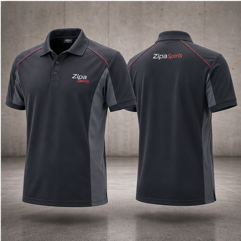 Custom corporate uniform work shirts in 245 GSM poly-cotton twill manufactured by ZipaSports