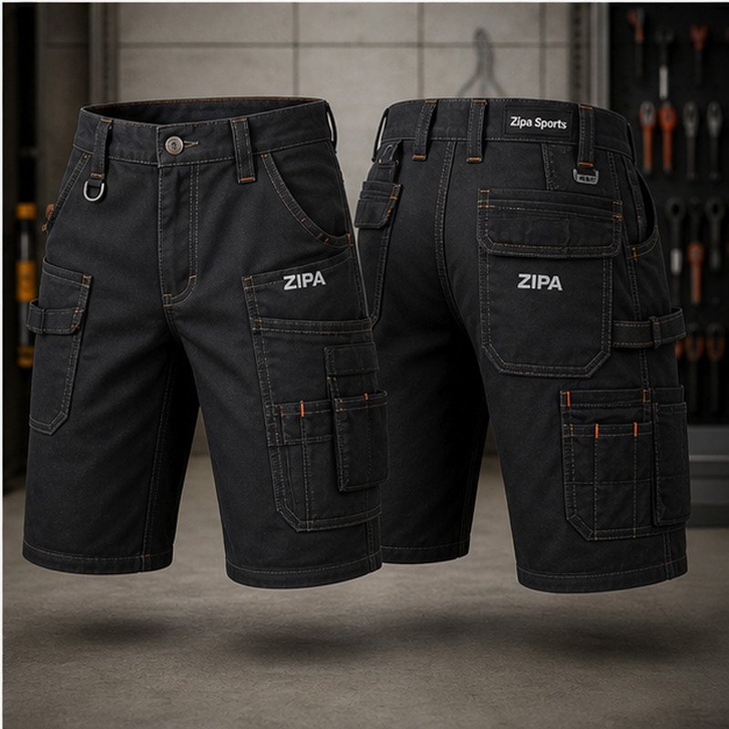 Custom holster pocket work trousers with 600D oxford tool pockets manufactured by ZipaSports