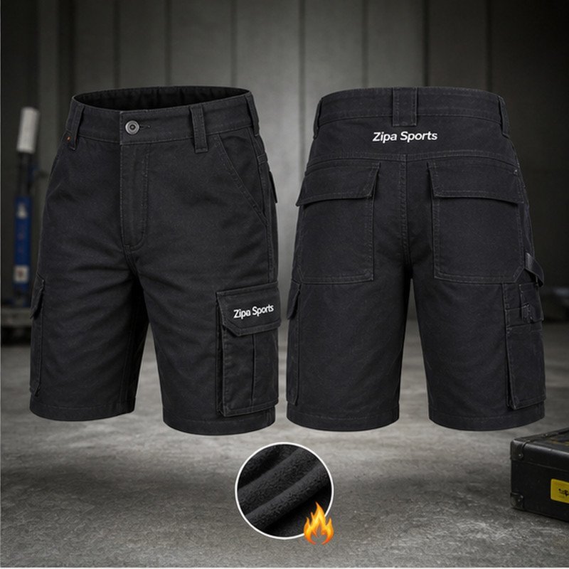 Custom thermal fleece-lined winter work trousers manufactured by ZipaSports