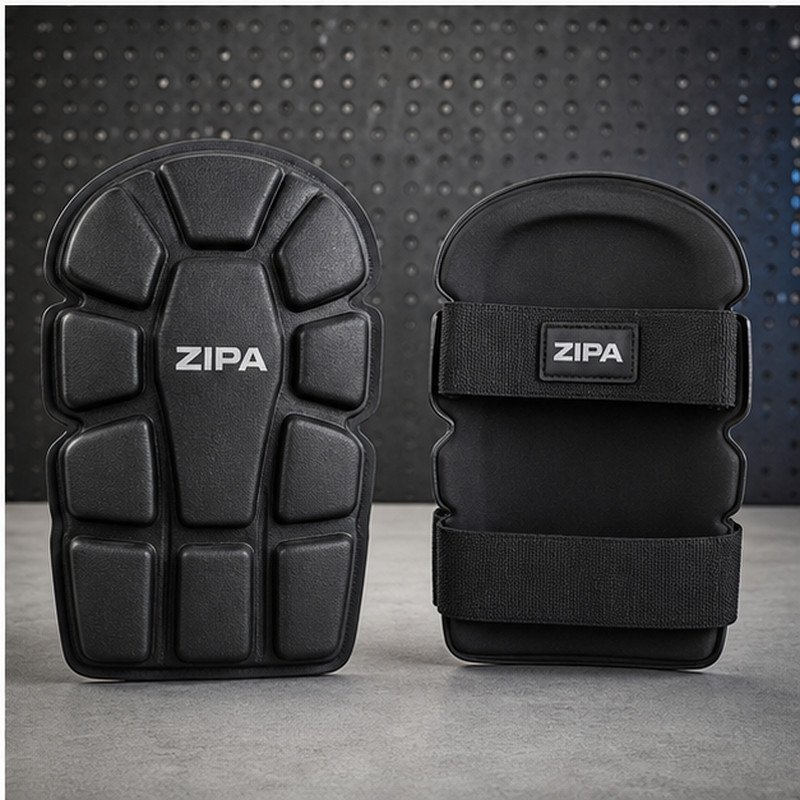 Custom knee pad inserts for work trousers manufactured by ZipaSports